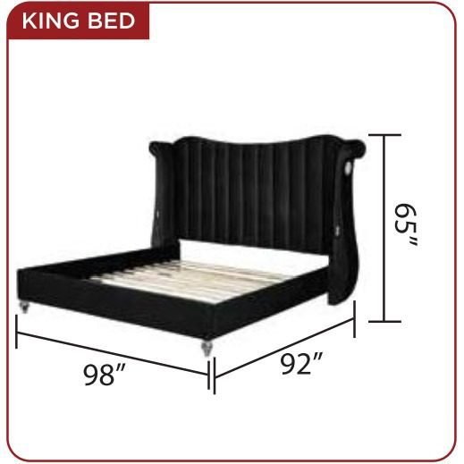 Tulip king bed - Elegant Furniture