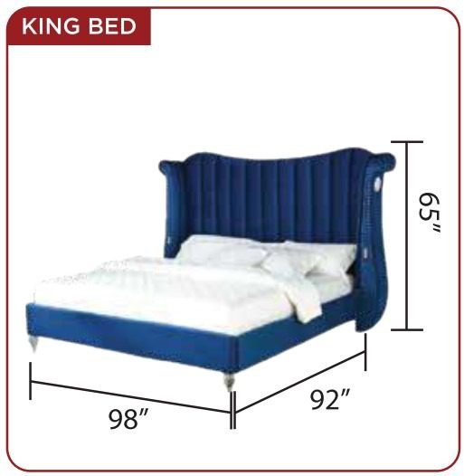 Tulip king bed - Elegant Furniture